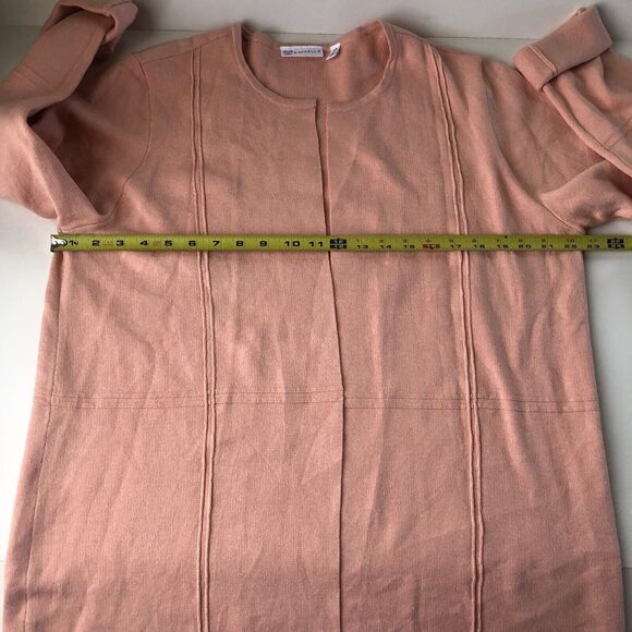 Rafaela Peach Open Front Cardigan Duster Rolled Sleeves - Picture 5 of 13